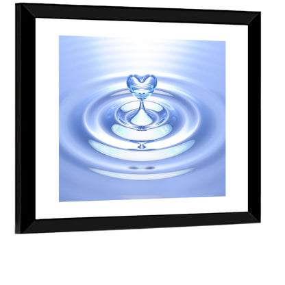 Heart Shaped Water Splash Wall Art