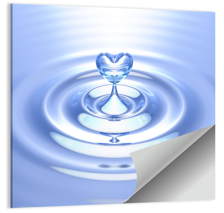 Heart Shaped Water Splash Wall Art