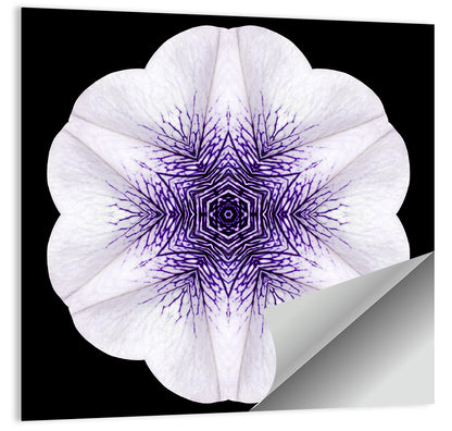 Purple Mandala Flower Kaleidoscope Wall Art