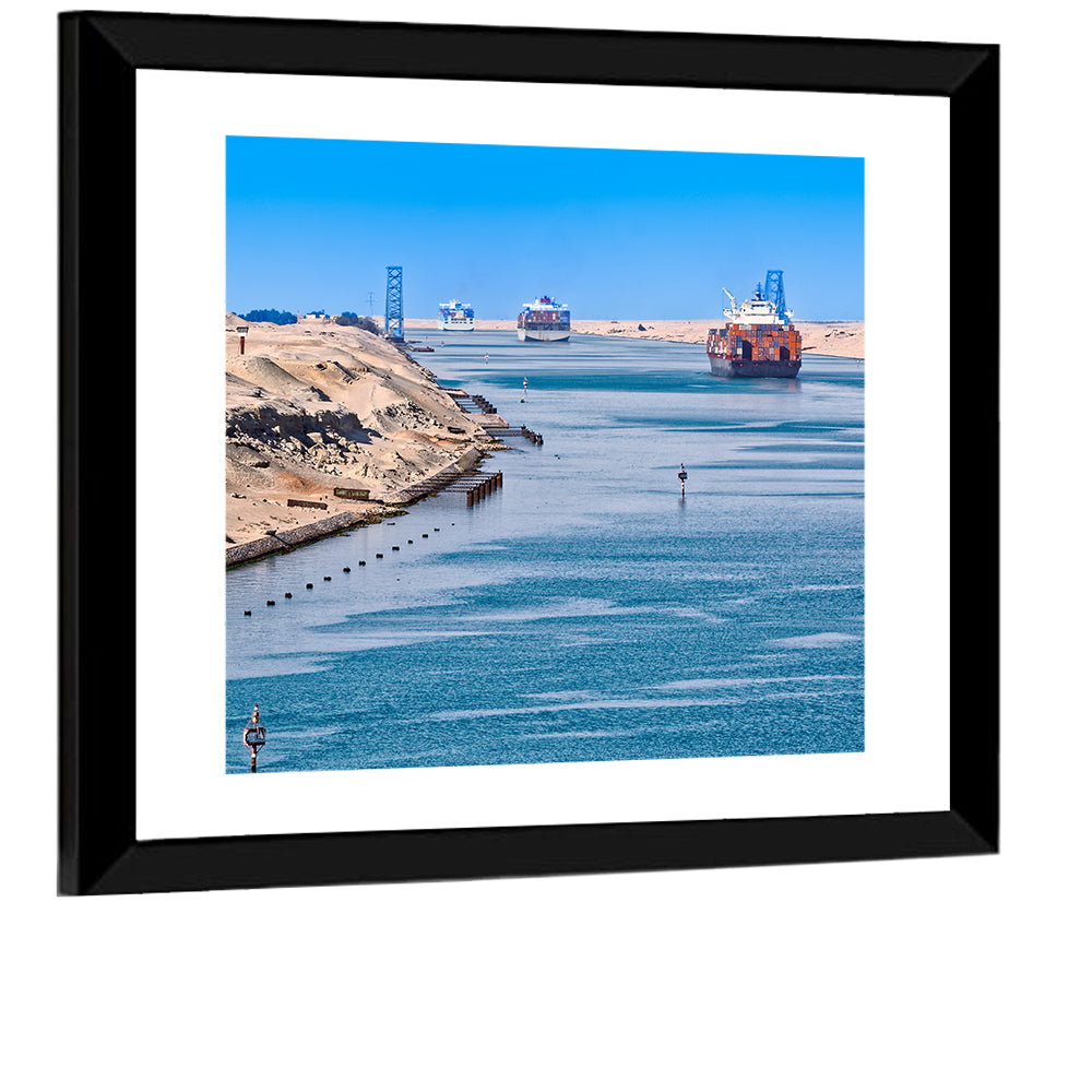 Suez Canal Container Ships Wall Art