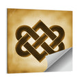 Gold Celtic Heart Knot Wall Art