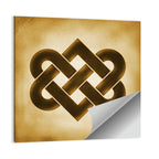 Gold Celtic Heart Knot Wall Art