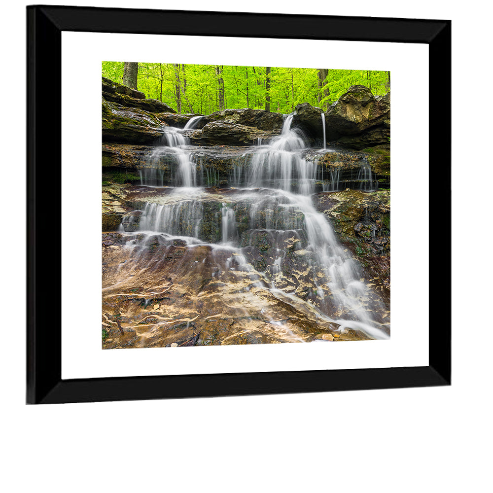 Mossy Ledge Waterfall Wall Art