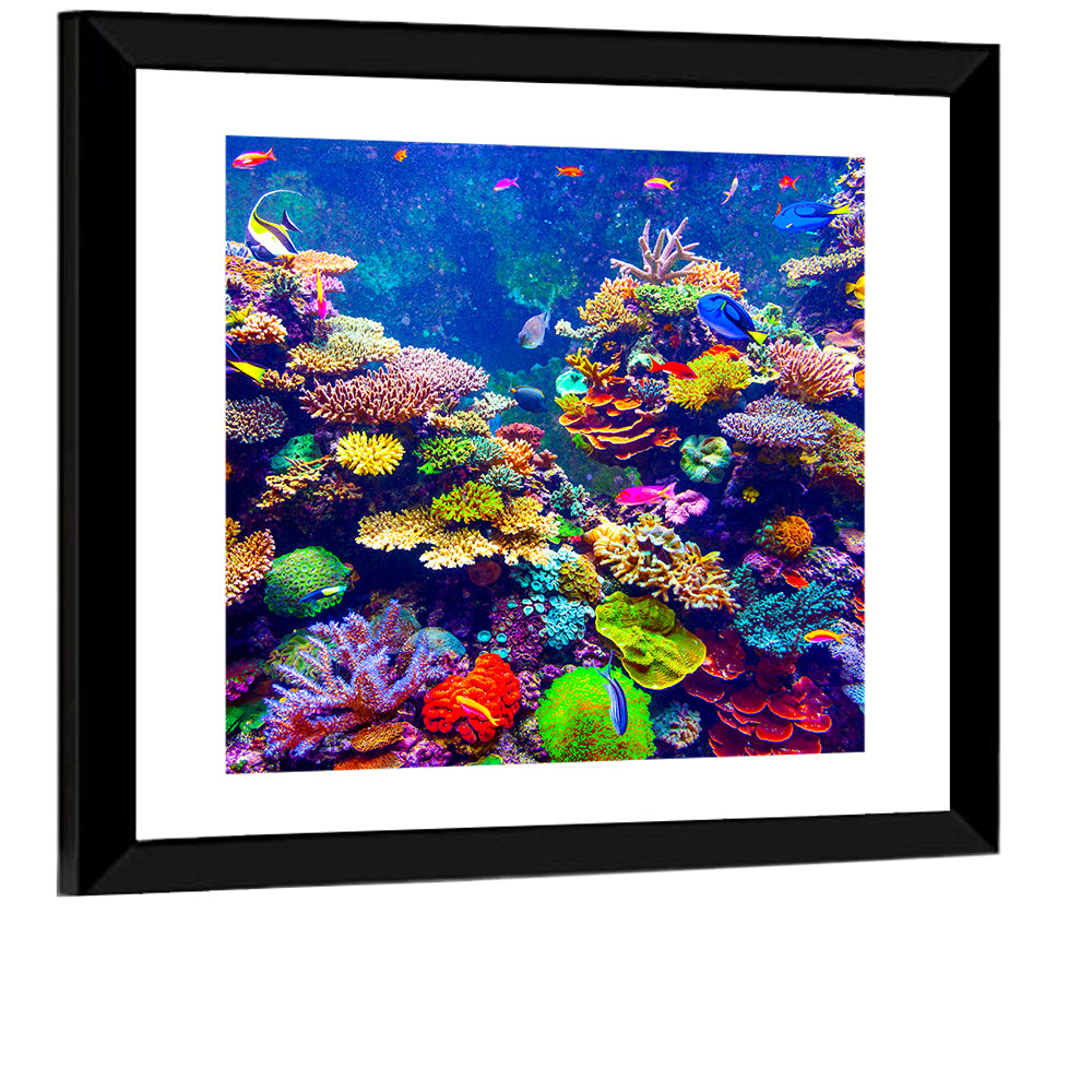 Tropical Coral Reef Aquarium Wall Art