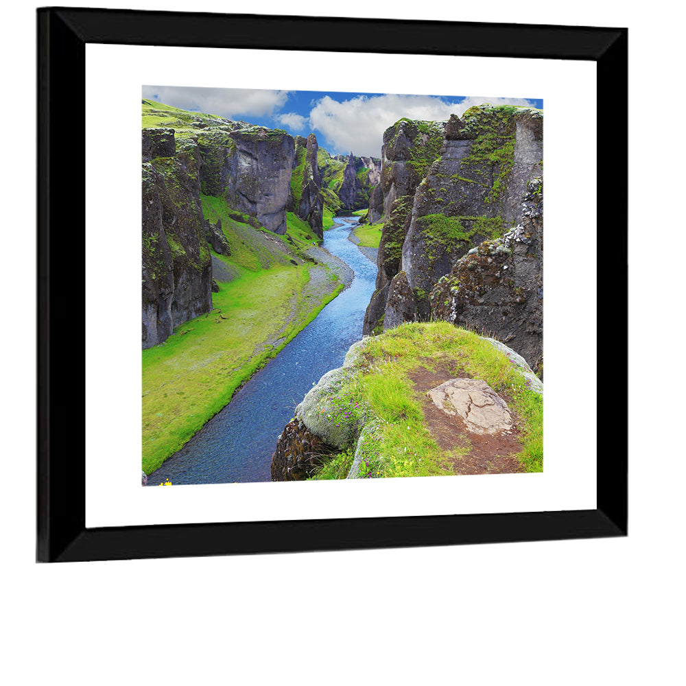 Neverland Cliffs, Fjaðrárgljúfur Canyon Wall Art
