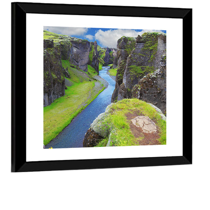 Neverland Cliffs, Fjaðrárgljúfur Canyon Wall Art