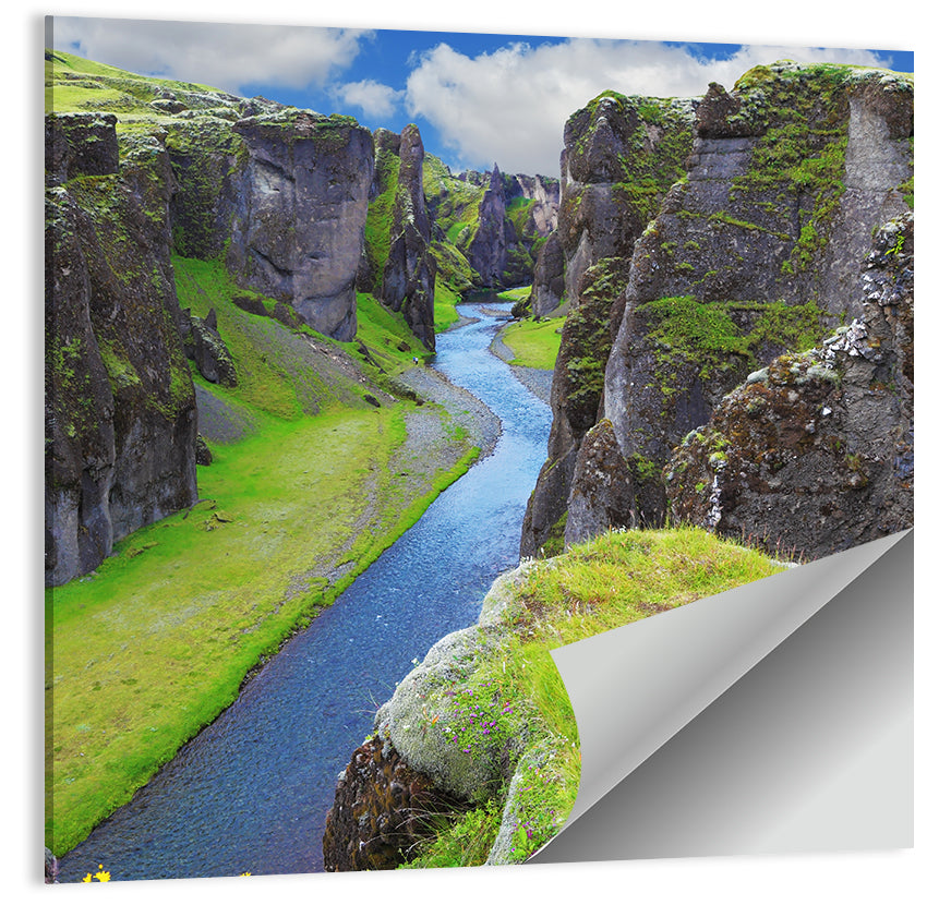 Neverland Cliffs, Fjaðrárgljúfur Canyon Wall Art