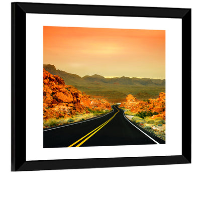 Valley of Fire Ii Road at Sunset Wall Art