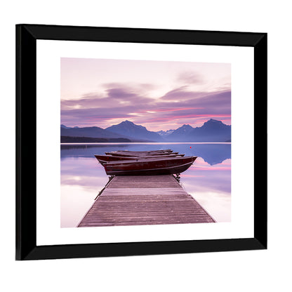 Lake Mcdonald Sunset Dock Wall Art