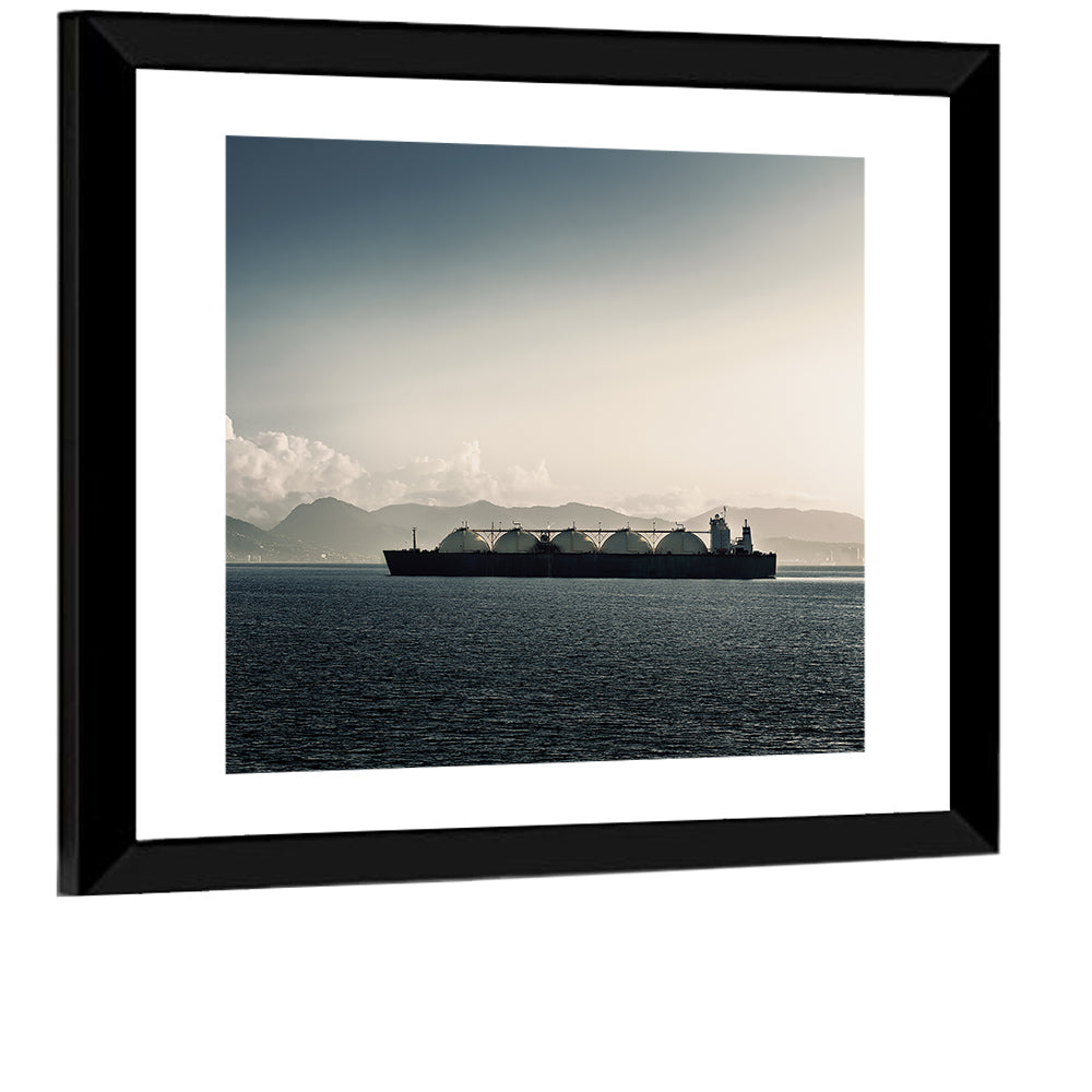 Lng Tanker at Sea Wall Art