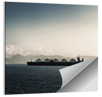 Lng Tanker at Sea Wall Art