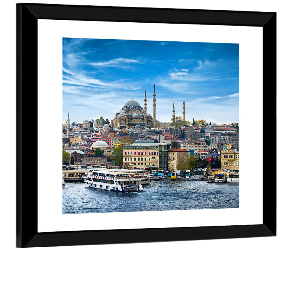 Süleymaniye Mosque Over Golden Horn Wall Art
