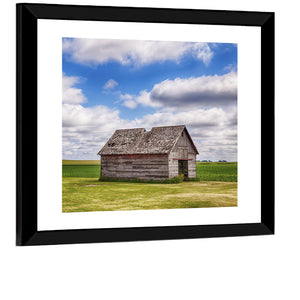 Old Shed in Farm Field Wall Art