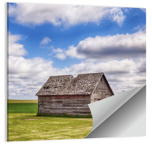 Old Shed in Farm Field Wall Art