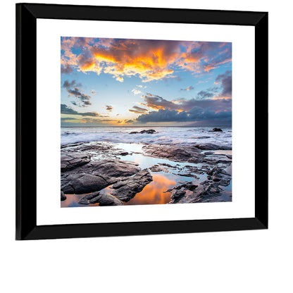Clouds & Rocky Shore Wall Art