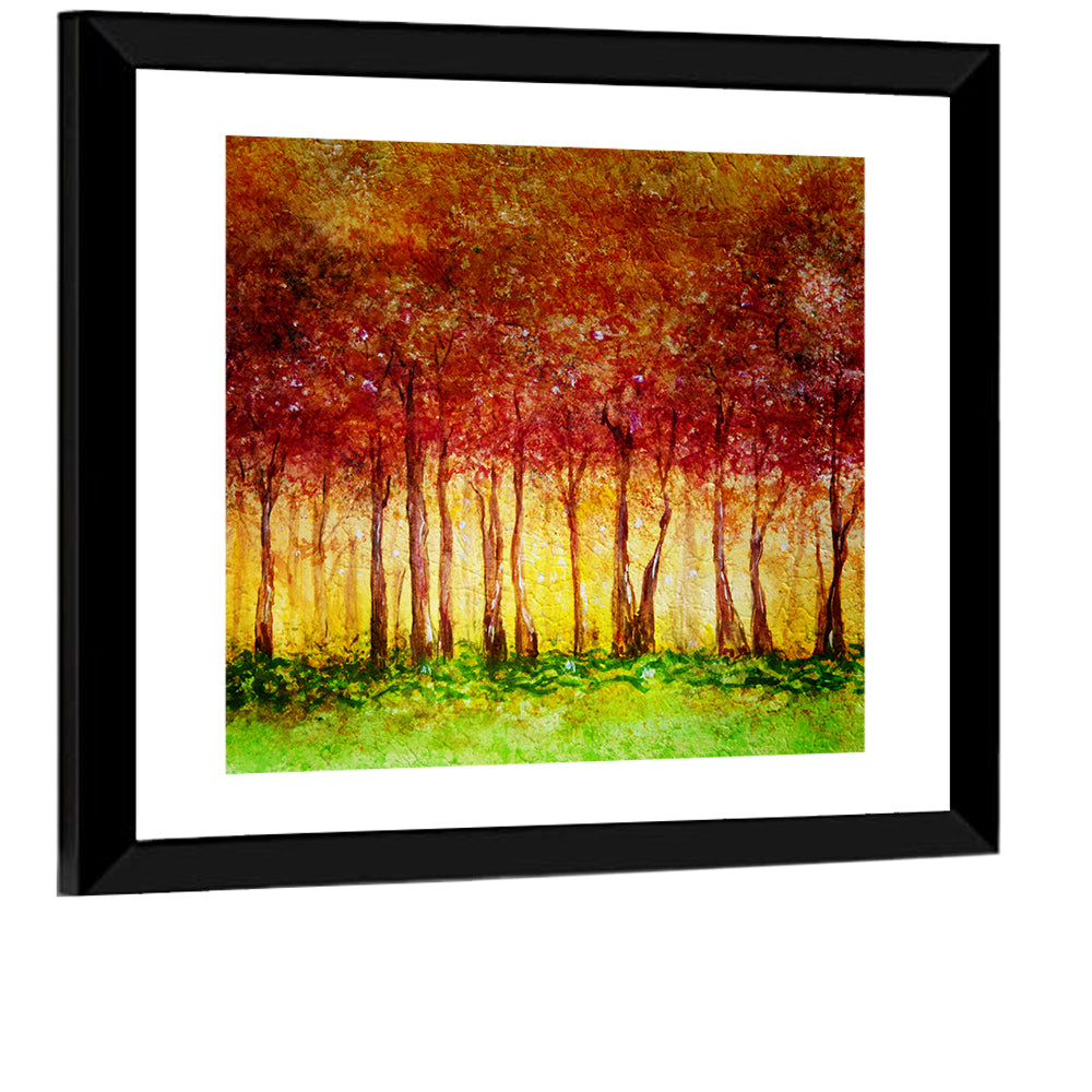 Autumn Tree Row Wall Art