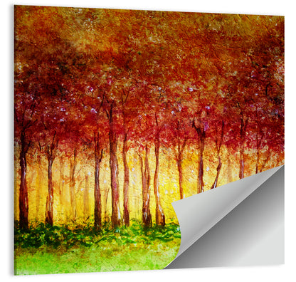 Autumn Tree Row Wall Art