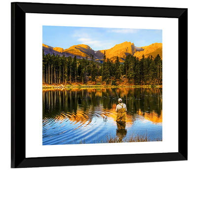 Sunrise Fishing at Sprague Lake Wall Art