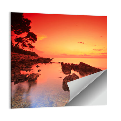 Brac Island Fiery Sunset Wall Art