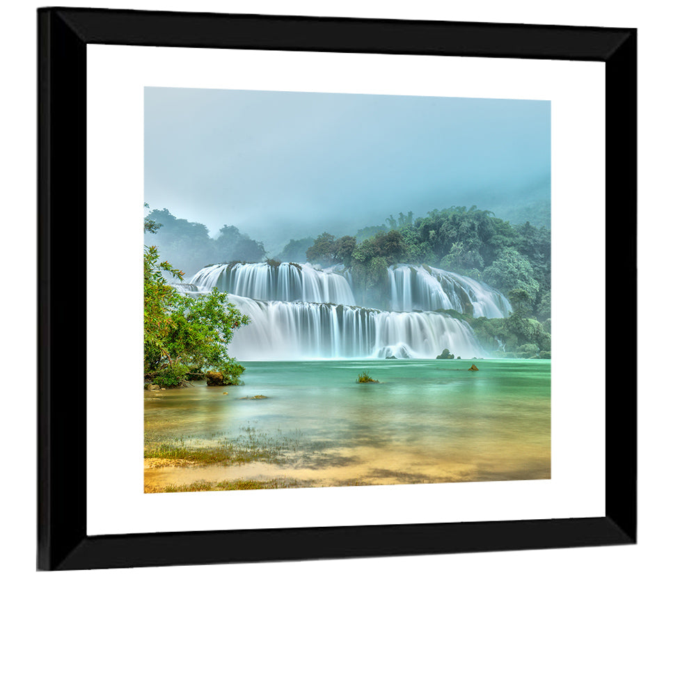Ban Gioc Waterfalls Misty Morning Wall Art