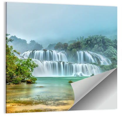 Ban Gioc Waterfalls Misty Morning Wall Art