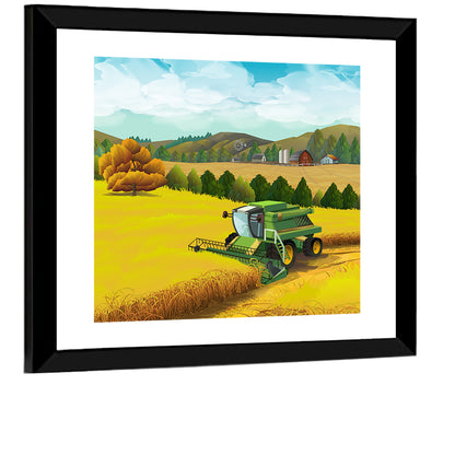Harvest Season Farm Landscape Wall Art