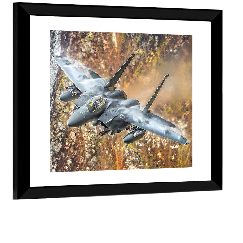 F-15 Over Mountain Canyon Wall Art