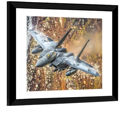 F-15 Over Mountain Canyon Wall Art