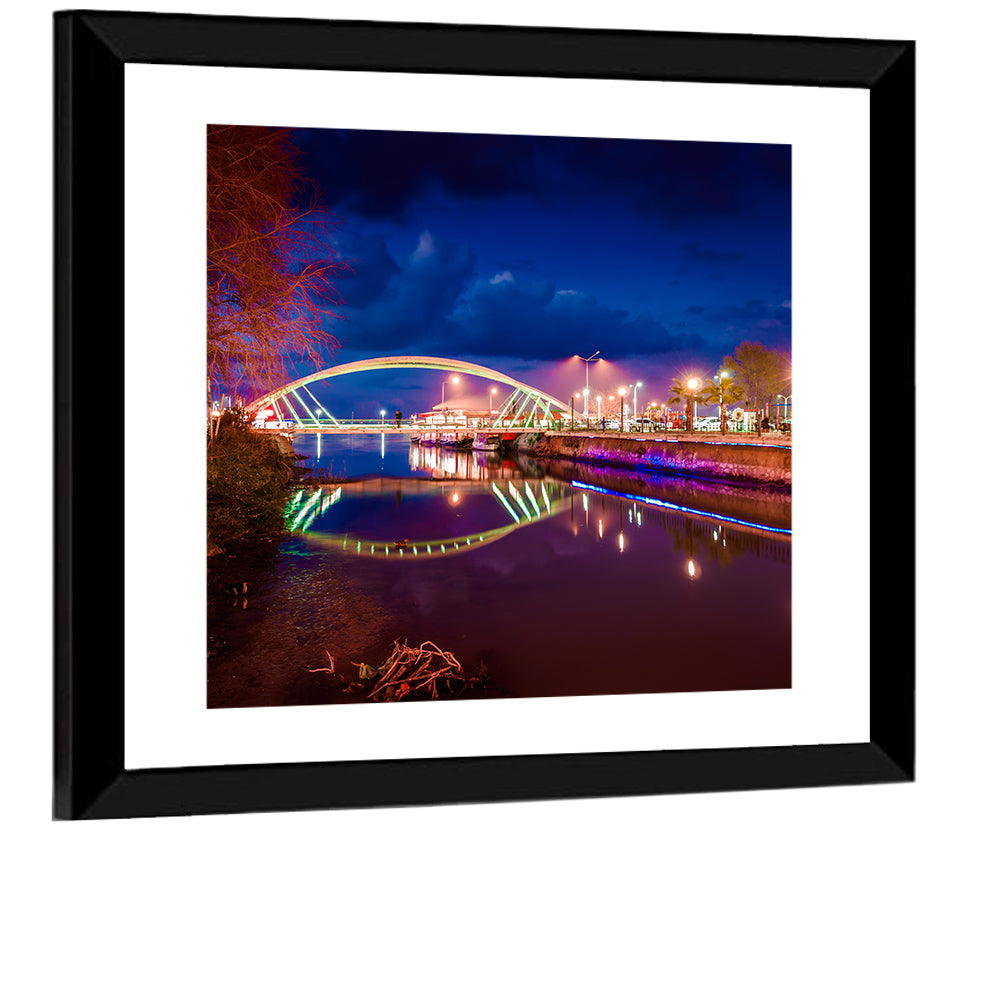 Lovers Bridge Nightscape Wall Art