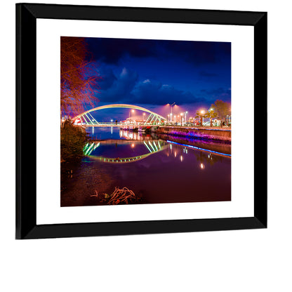 Lovers Bridge Nightscape Wall Art