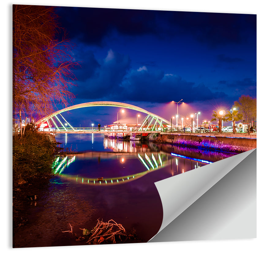 Lovers Bridge Nightscape Wall Art