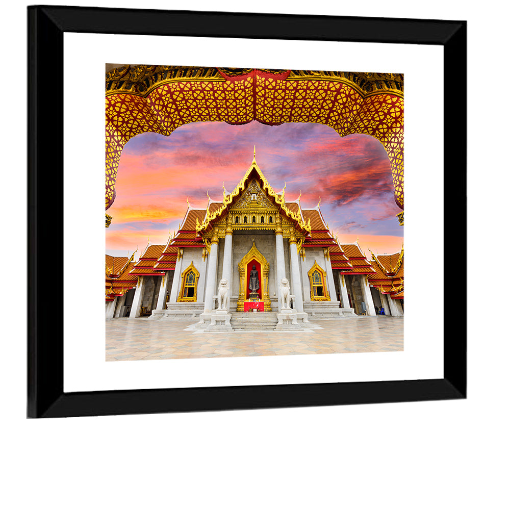Marble Temple at Sunset Wall Art