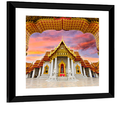 Marble Temple at Sunset Wall Art