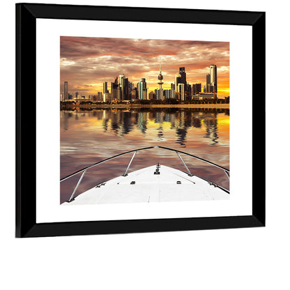 Kuwait City Skyline at Dusk Wall Art