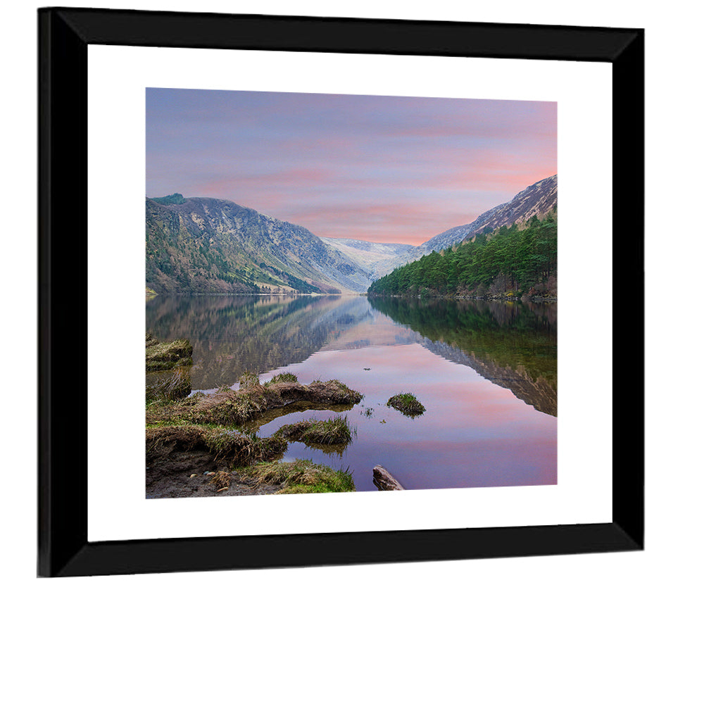 Glendalough Upper Lake at Dusk Wall Art