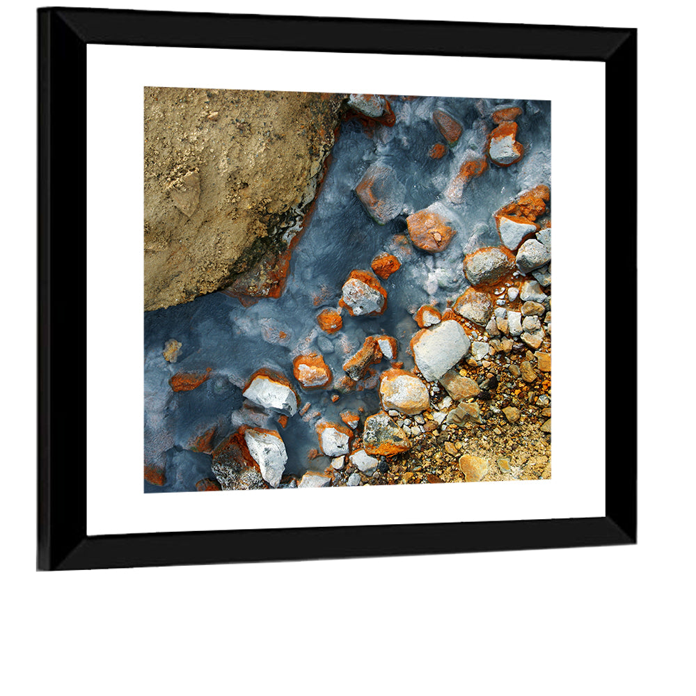 Milky Blue Geothermal Creek Wall Art