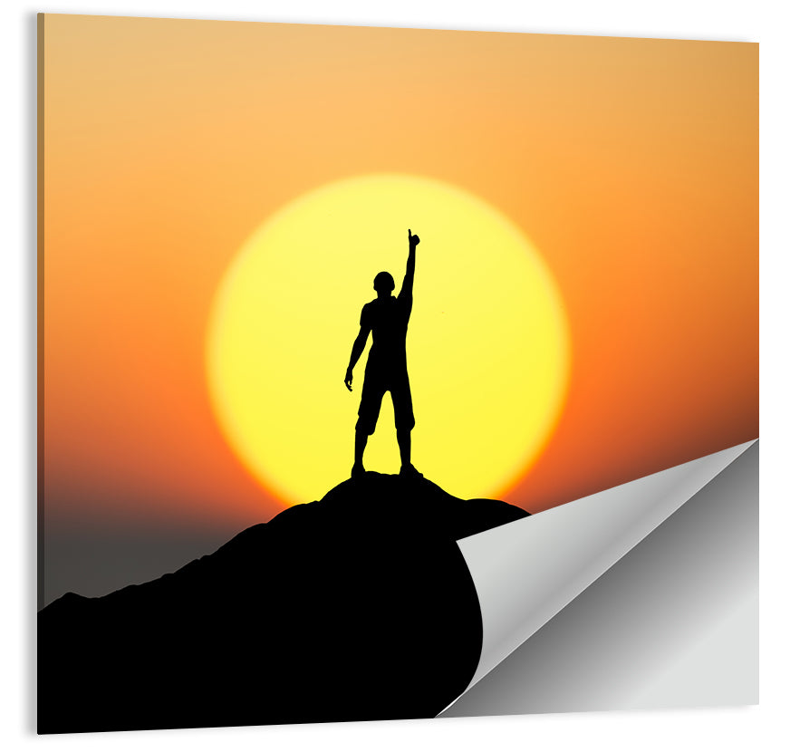 Champion Silhouette at Sunset Wall Art