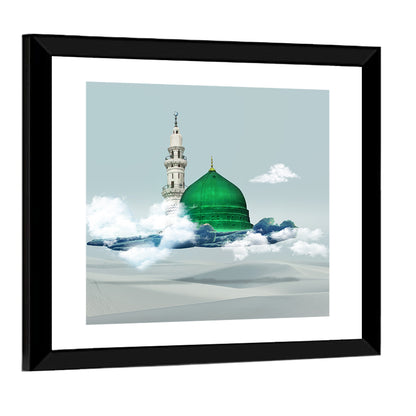 Green Dome of Al-masjid An-nabawi Wall Art