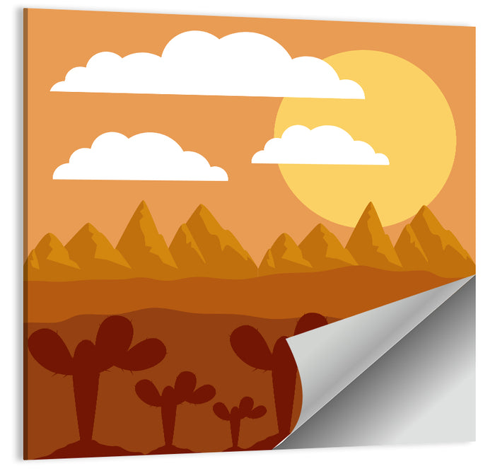 Desert Clouds Wall Art as a poster print