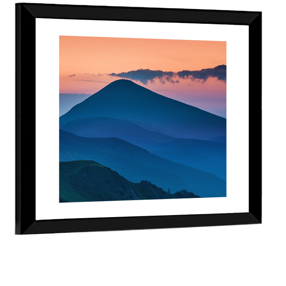 Twilight Mountain Range Wall Art