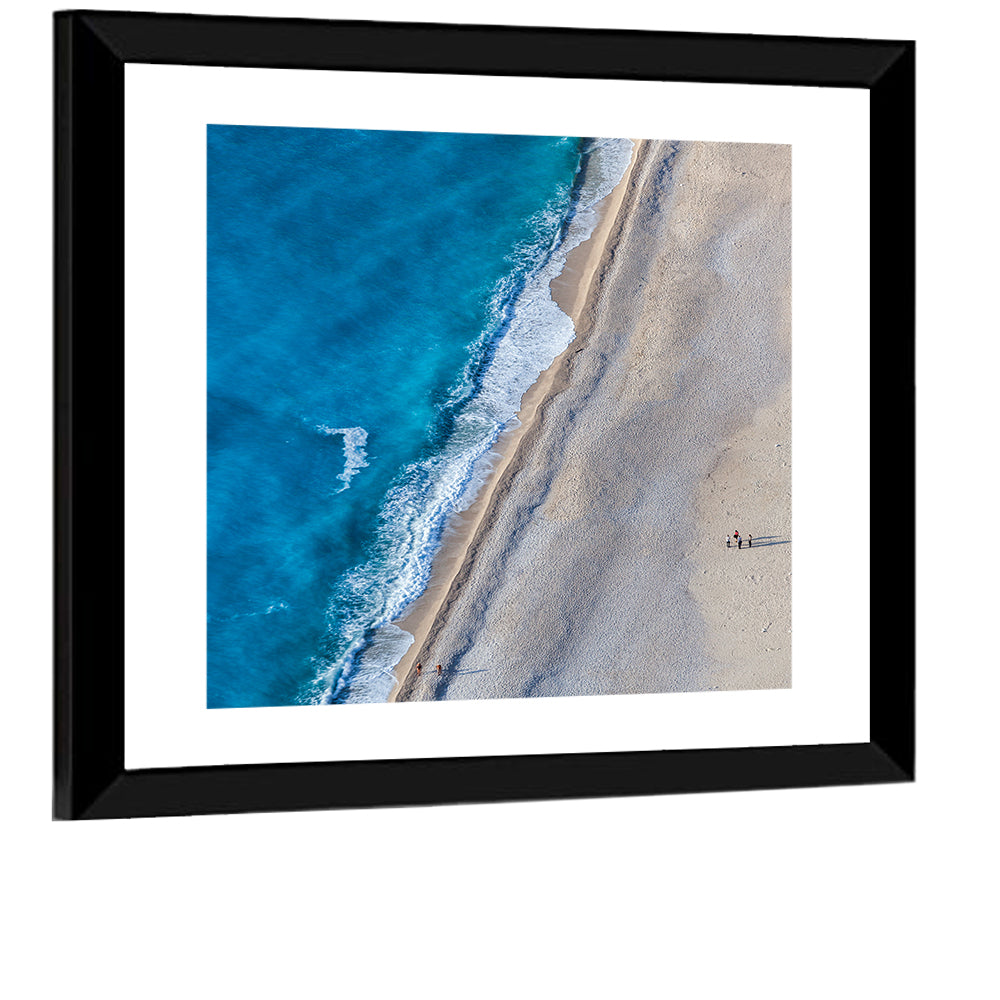 Myrtos Beach Aerial View Wall Art