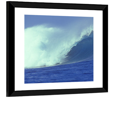 Deep Blue Barrel Wave Wall Art