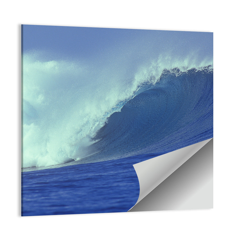Deep Blue Barrel Wave Wall Art