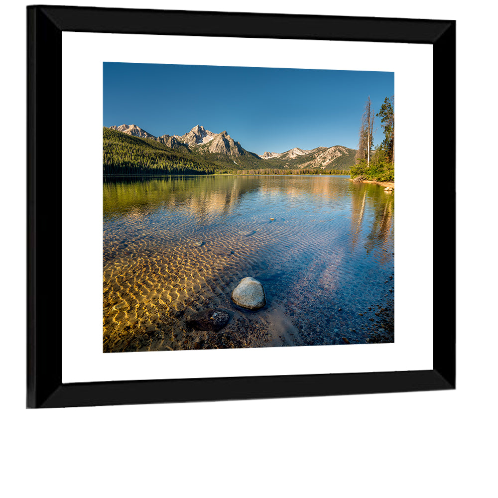 Morning Light at Stanley Lake Wall Art