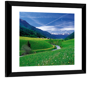 Mountains & Floral Meadows Wall Art