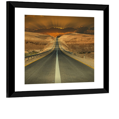 Negev Road at Sunset Wall Art