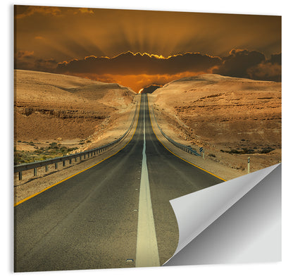 Negev Road at Sunset Wall Art