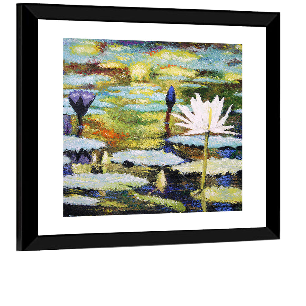 Impressionist Water Lilies Study Wall Art