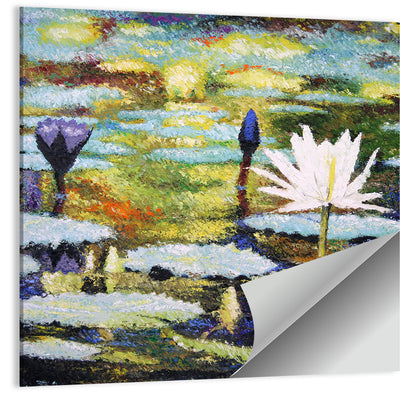 Impressionist Water Lilies Study Wall Art