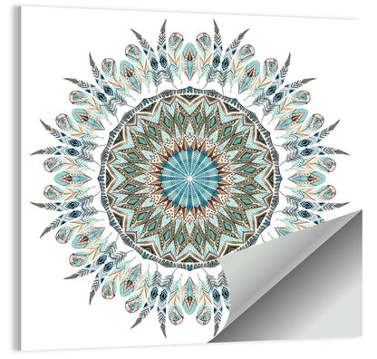Layered Feather Mandala Wall Art